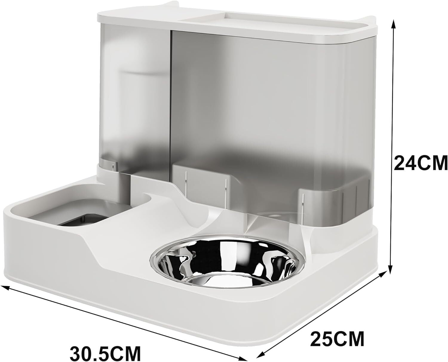 Automatic 2-in-1 Pet Feeder & Water Dispenser - Self-Serving Bowl for Dogs and Cats
