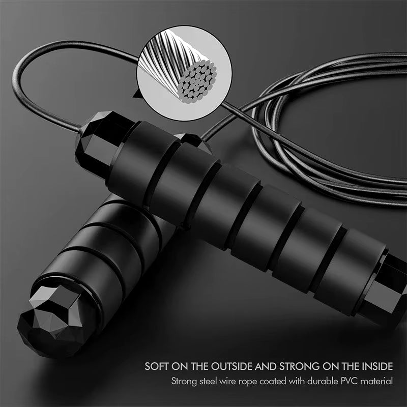 Adjustable Tangle-Free Speed Jump Rope with Ball Bearings & Foam Handles for Ultimate Home Fitness & Slim Body Workouts