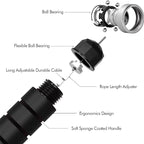 Adjustable Tangle-Free Speed Jump Rope with Ball Bearings & Foam Handles for Ultimate Home Fitness & Slim Body Workouts