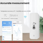 Smart WiFi Temperature & Humidity Sensor - Works with Alexa & Google Home