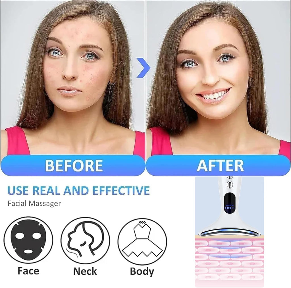 Revitalize Your Skin: Portable Anti-Wrinkle Face Massager with Heat & 4 Modes for Firming & Lifting