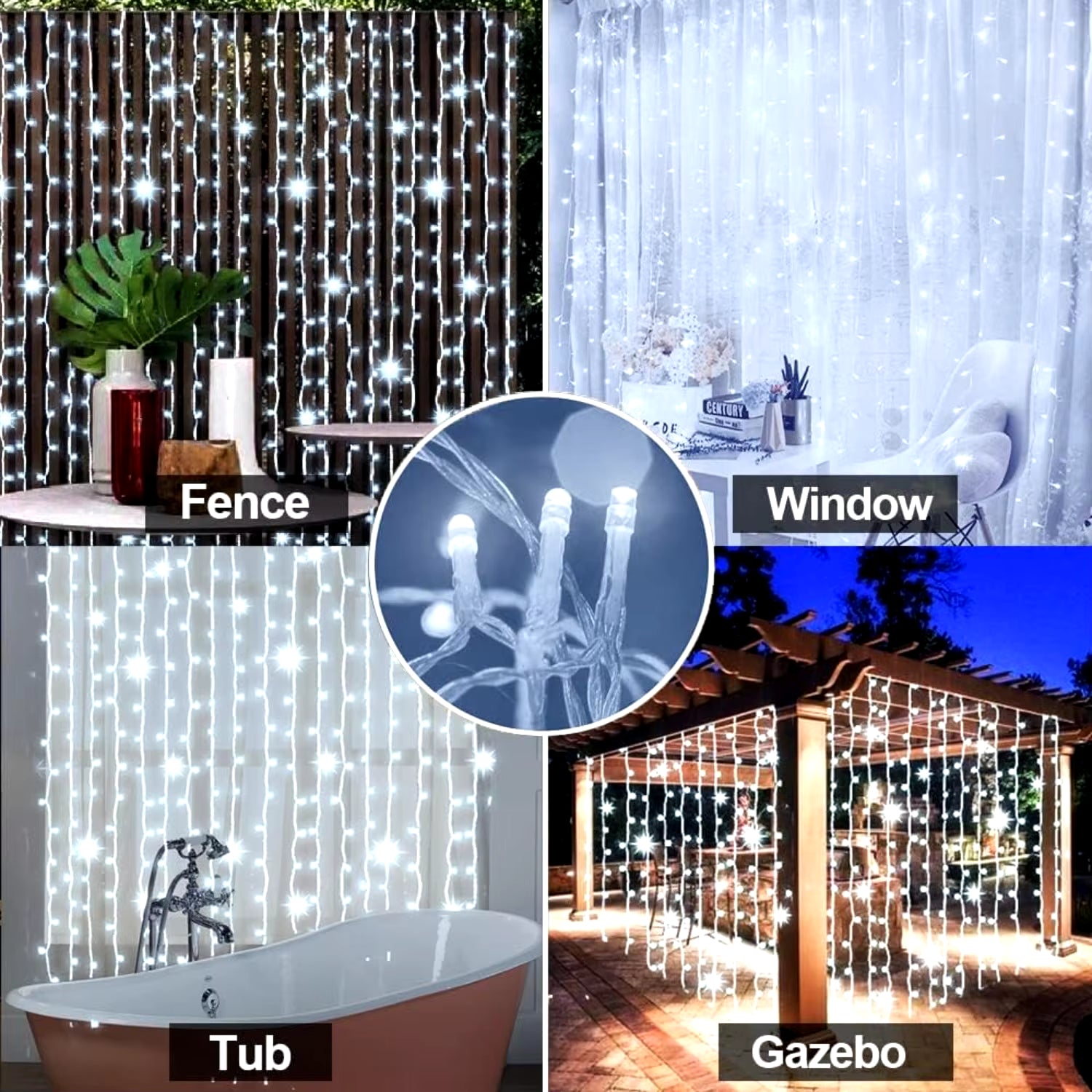 Enchanting 300 LED Solar Curtain Fairy Lights with Remote Control - Waterproof String Lights for Stunning Outdoor Party & Holiday Decor