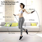 Adjustable Tangle-Free Speed Jump Rope with Ball Bearings & Foam Handles for Ultimate Home Fitness & Slim Body Workouts