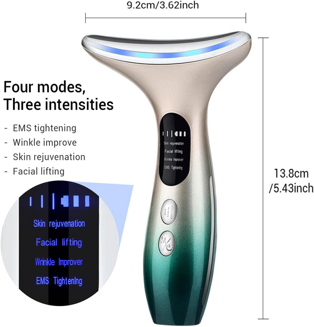 Revitalize Your Skin: Portable Anti-Wrinkle Face Massager with Heat & 4 Modes for Firming & Lifting