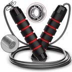 Adjustable Tangle-Free Speed Jump Rope with Ball Bearings & Foam Handles for Ultimate Home Fitness & Slim Body Workouts