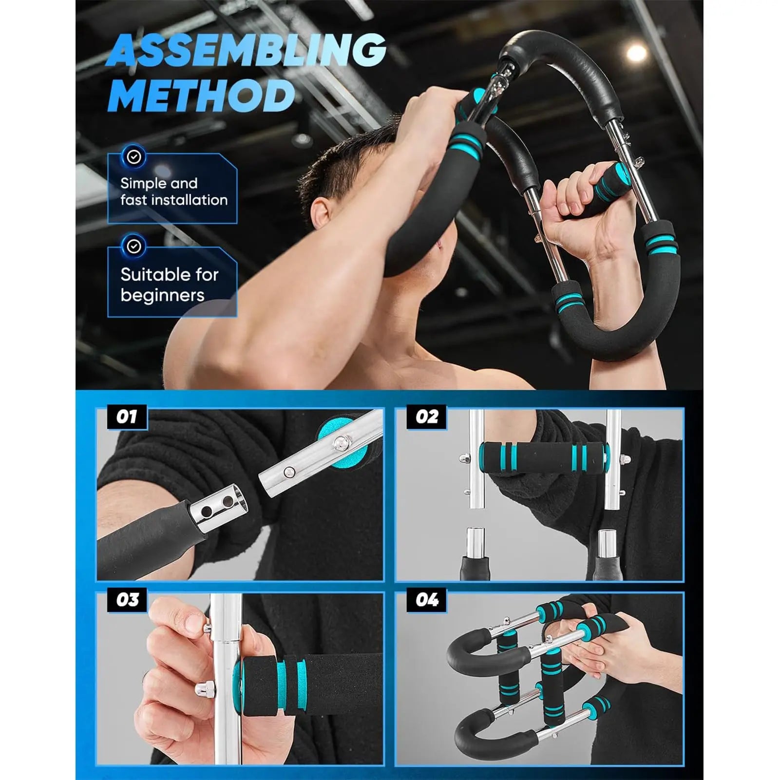 Saker Adjustable Twister Arm Trainer - Build Stronger Arms with 40-100Lb Resistance!