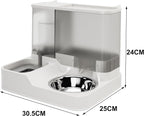 Automatic 2-in-1 Pet Feeder & Water Dispenser - Self-Serving Bowl for Dogs and Cats