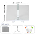 Glow-in-the-Dark Kids' Magic Blackboard Art Set - Creative Coloring Toy with Acrylic Markers - Perfect Xmas Gift!