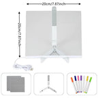 Glow-in-the-Dark Kids' Magic Blackboard Art Set - Creative Coloring Toy with Acrylic Markers - Perfect Xmas Gift!