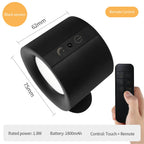 Touch Control LED Wall Sconces - 360° Rotatable Double Head Lamp with 3 Color Options - Wireless Night Lights for Bedroom