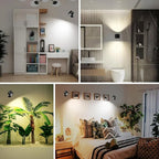 Touch Control LED Wall Sconces - 360° Rotatable Double Head Lamp with 3 Color Options - Wireless Night Lights for Bedroom
