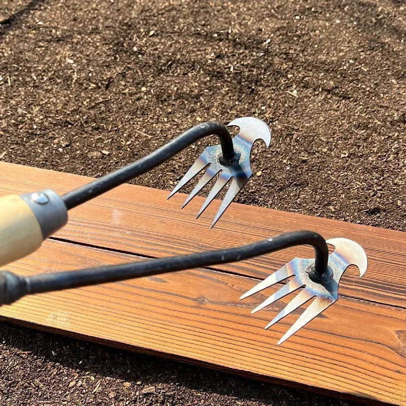 Premium Manganese Steel Hoe & Weeding Tool - Effortless Soil Loosening & Uprooting for Your Garden