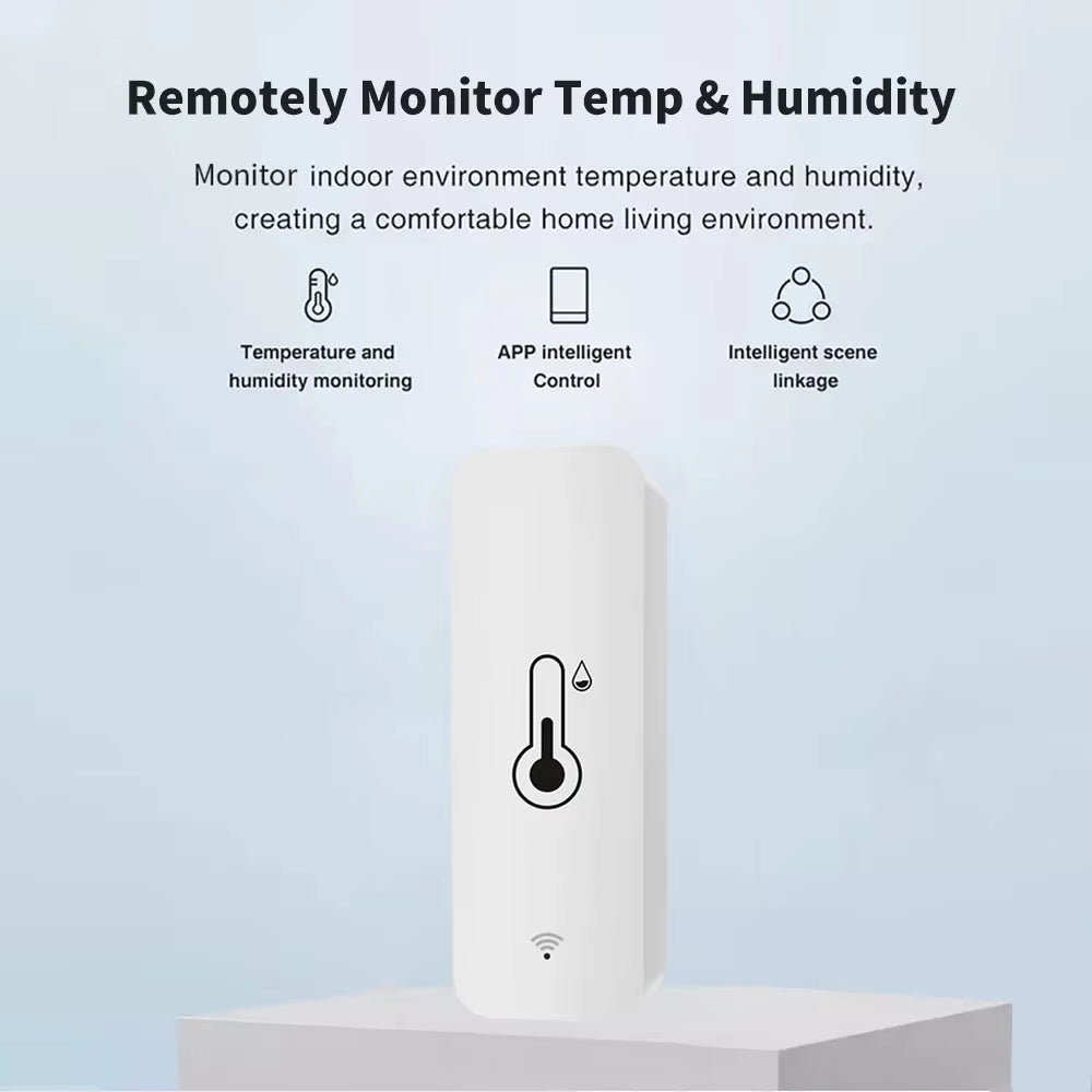 Smart WiFi Temperature & Humidity Sensor - Works with Alexa & Google Home