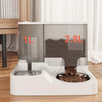 Automatic 2-in-1 Pet Feeder & Water Dispenser - Self-Serving Bowl for Dogs and Cats